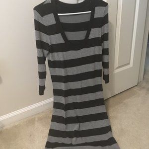 Olive Green and Gray BCBG Dress